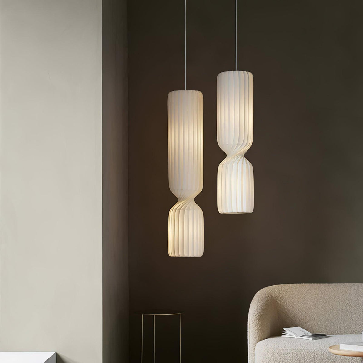 Twist Minimalistische Pendelleuchte aus PVC