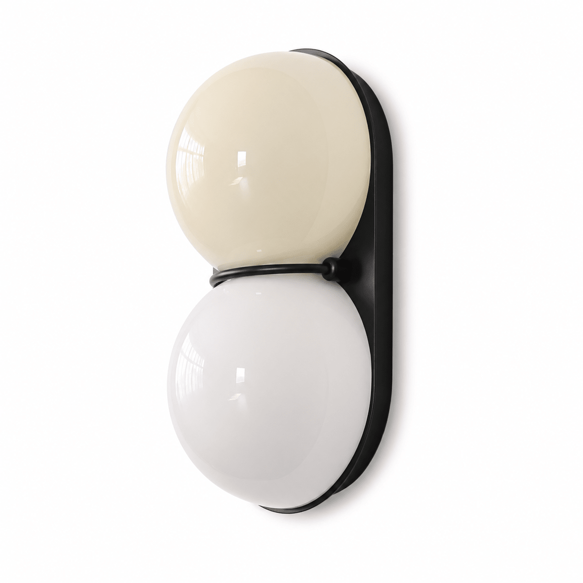 Two Kugeln aus Glas Wandleuchte