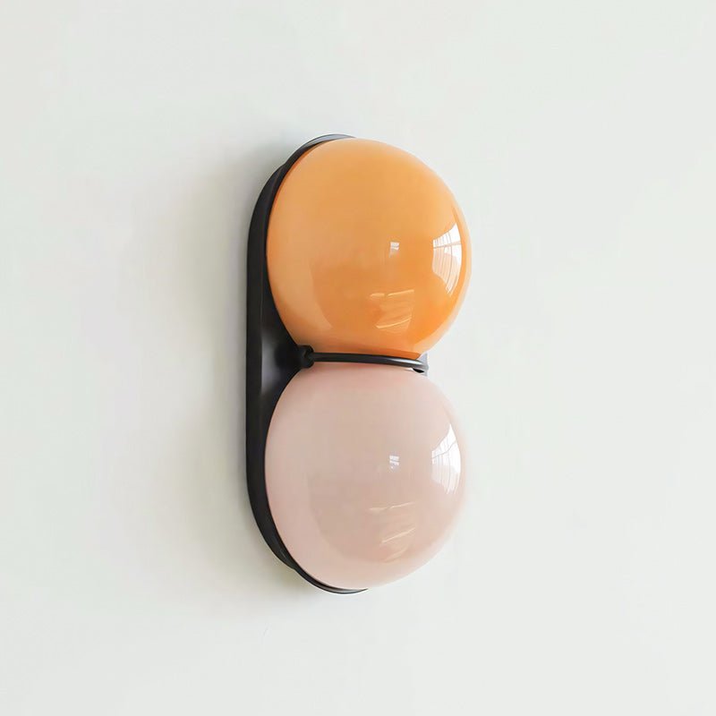 Two Kugeln aus Glas Wandleuchte