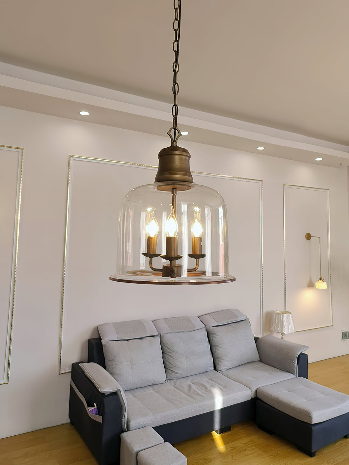 Celaniella Vintage Elegance Pendelleuchte aus Glas