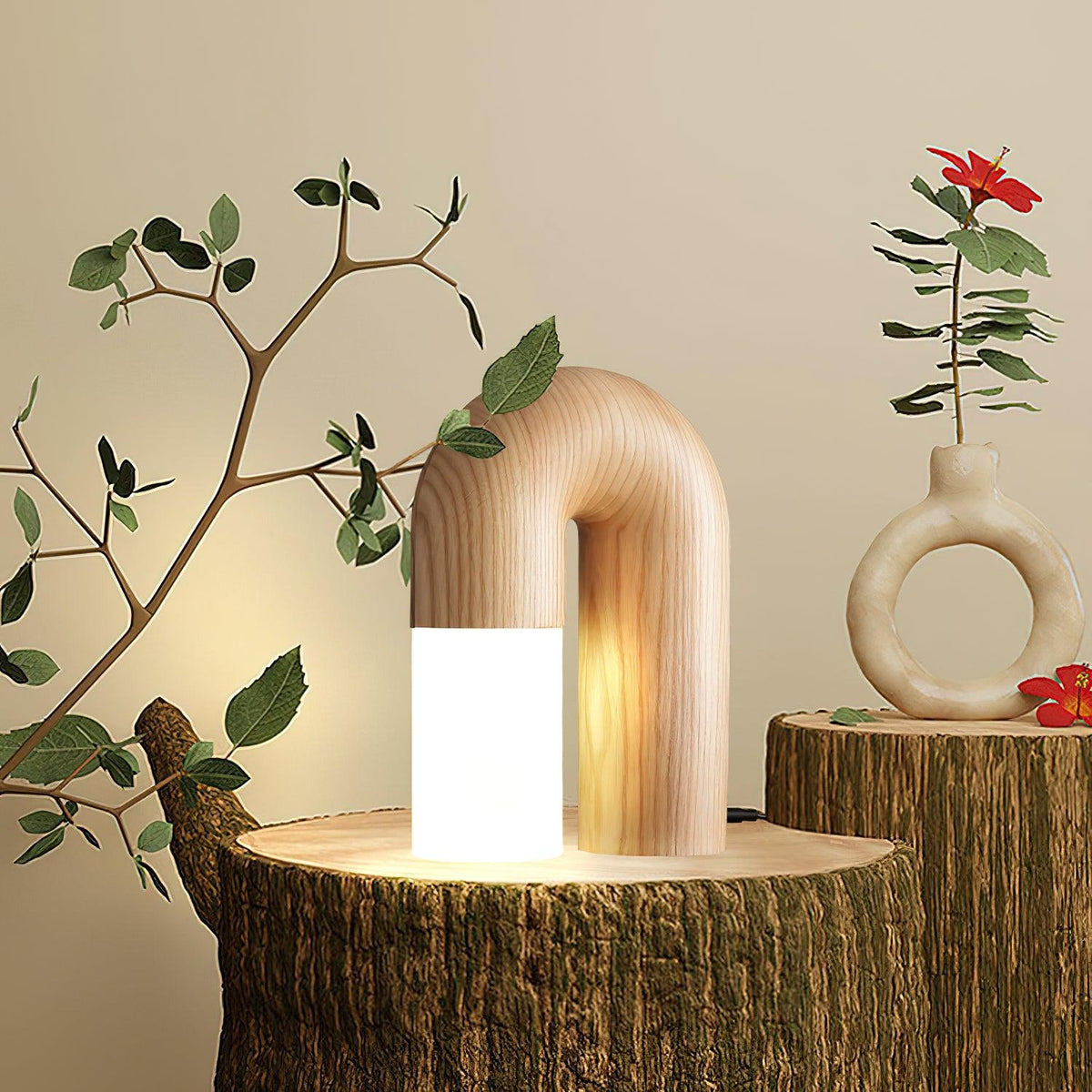 Arch Tischleuchte aus Holz