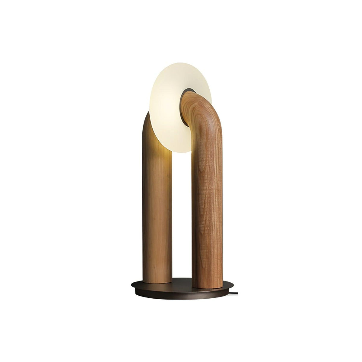 Elvelelia Vintage-Holz-Tischlampe