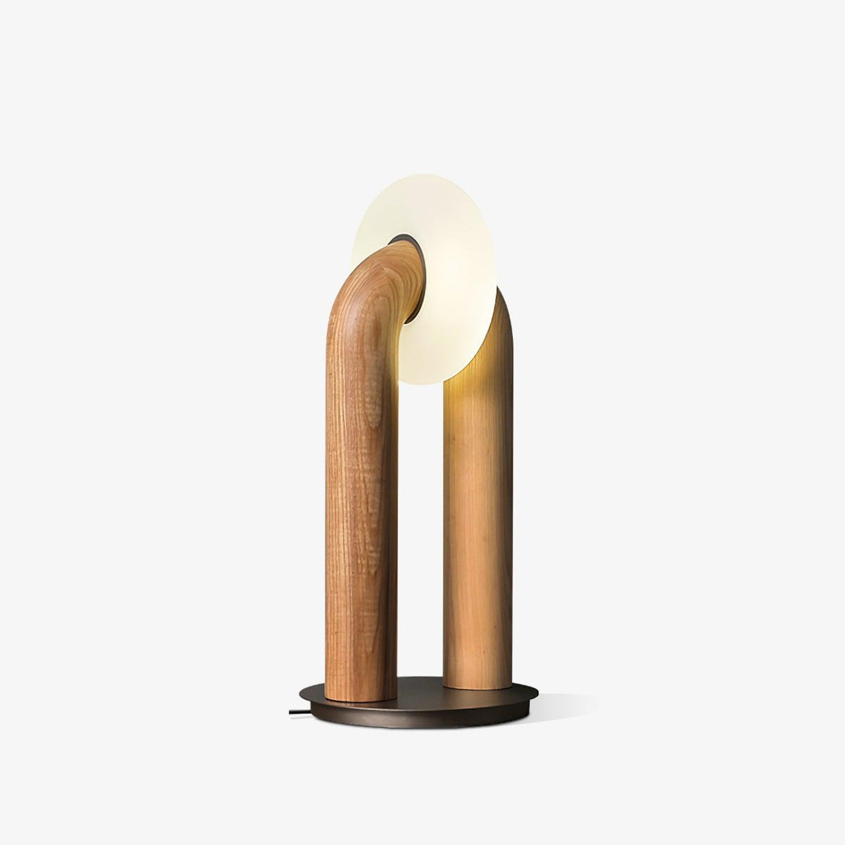 Elvelelia Vintage-Holz-Tischlampe