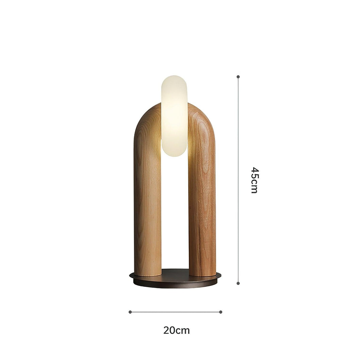 Elvelelia Vintage-Holz-Tischlampe