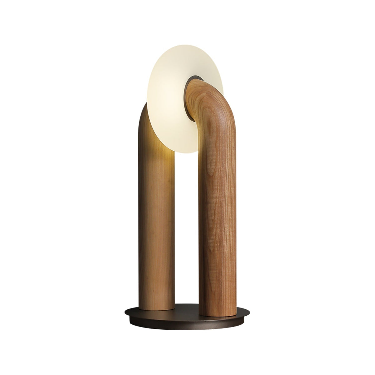 Elvelelia Vintage-Holz-Tischlampe
