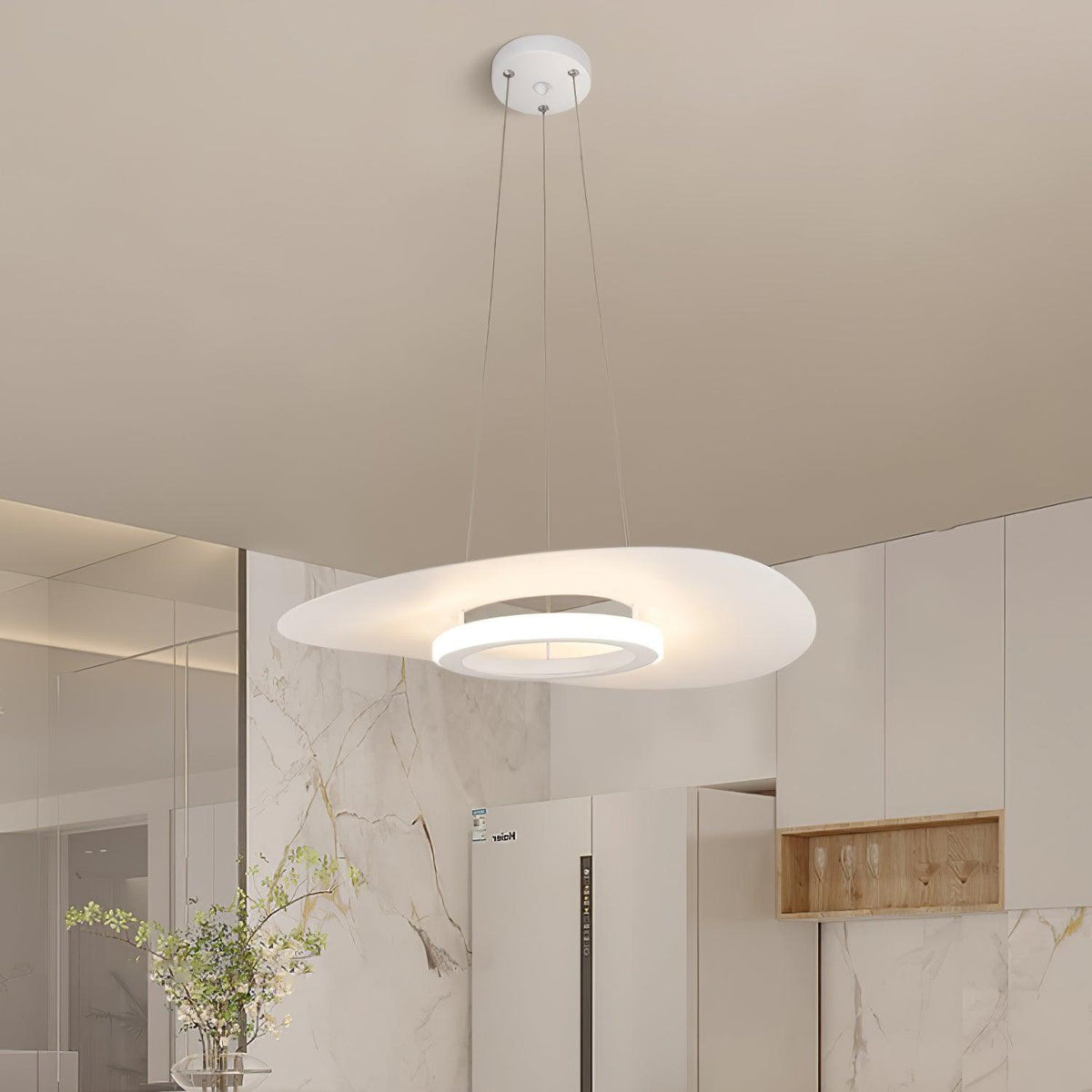 Woka Pendelleuchte Aluminium UFO-Ring Minimalistisch