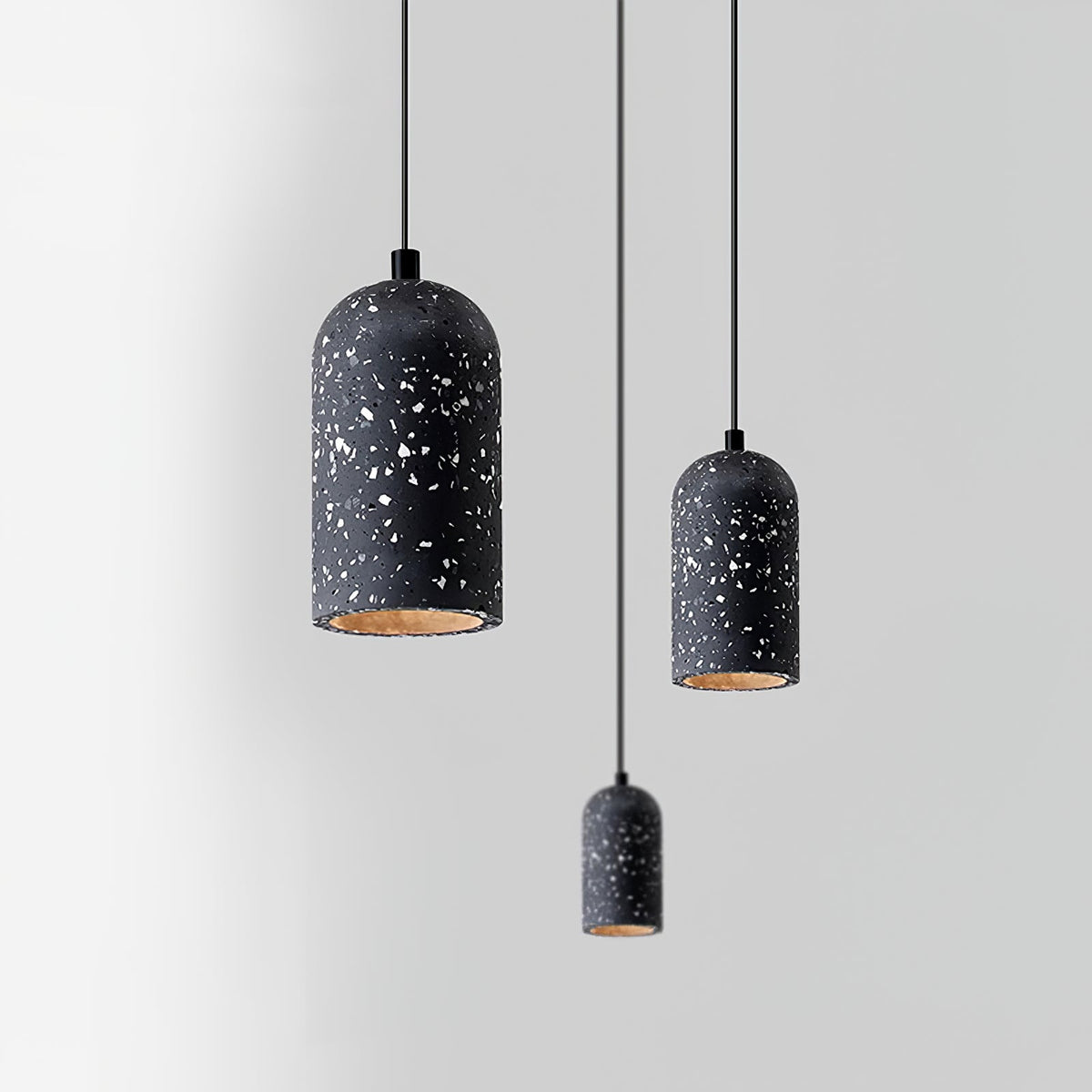 Brol Terrazzo Pendelleuchte im Industrie-Stil in Beton grau