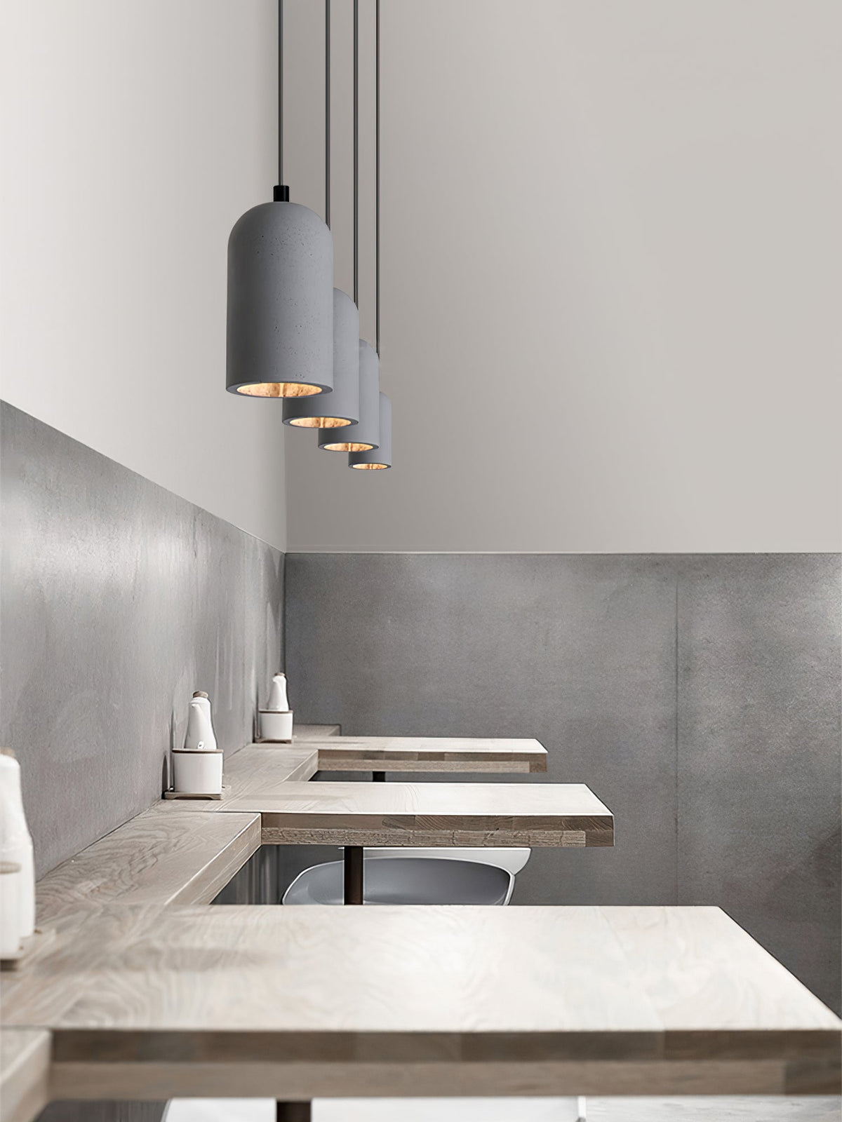 Brol Terrazzo Pendelleuchte im Industrie-Stil in Beton grau