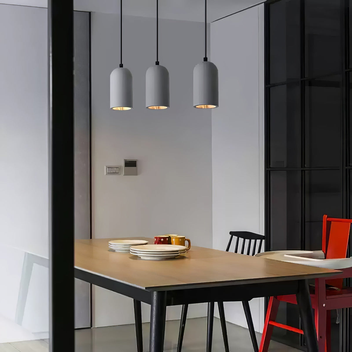 Brol Terrazzo Pendelleuchte im Industrie-Stil in Beton grau