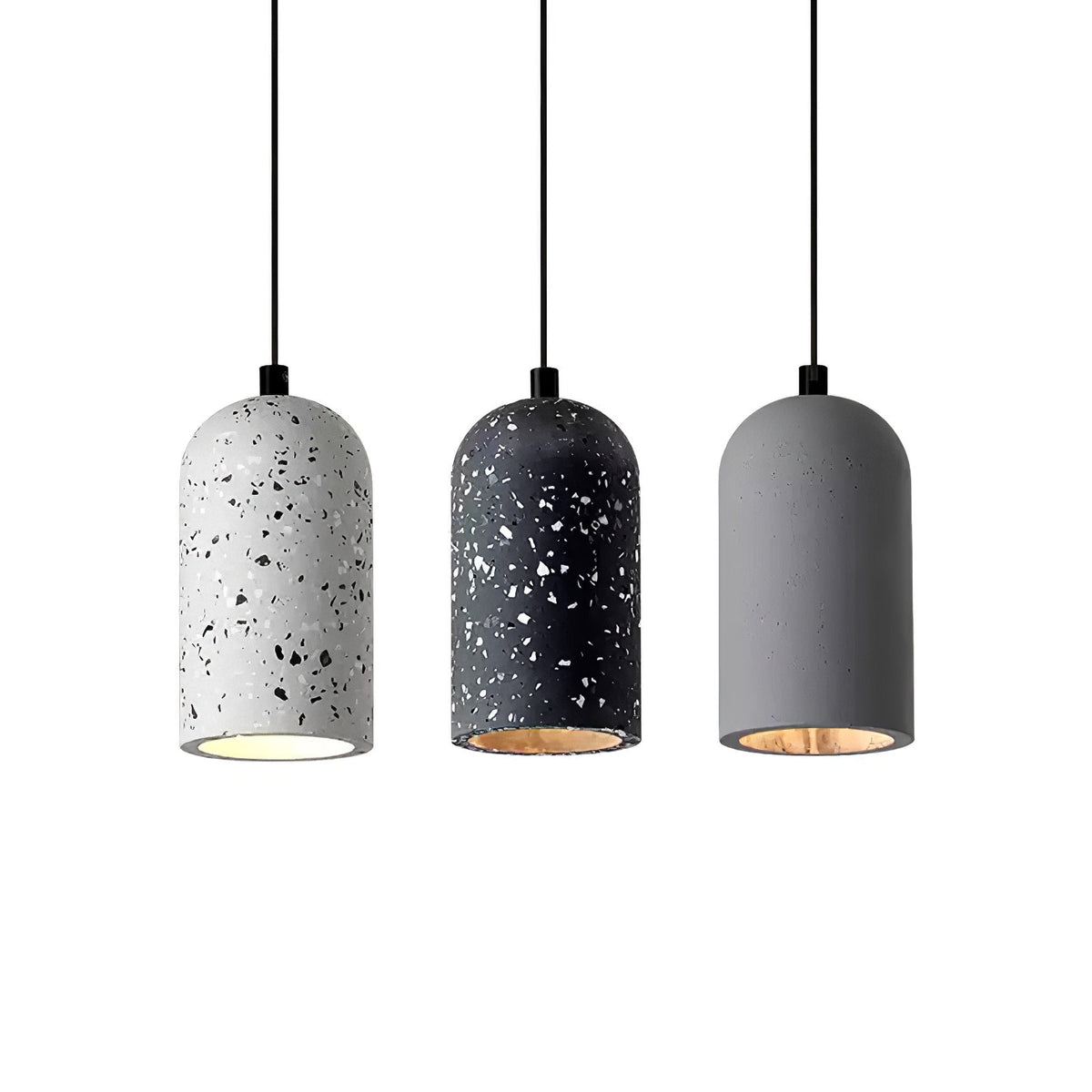 Brol Terrazzo Pendelleuchte im Industrie-Stil in Beton grau