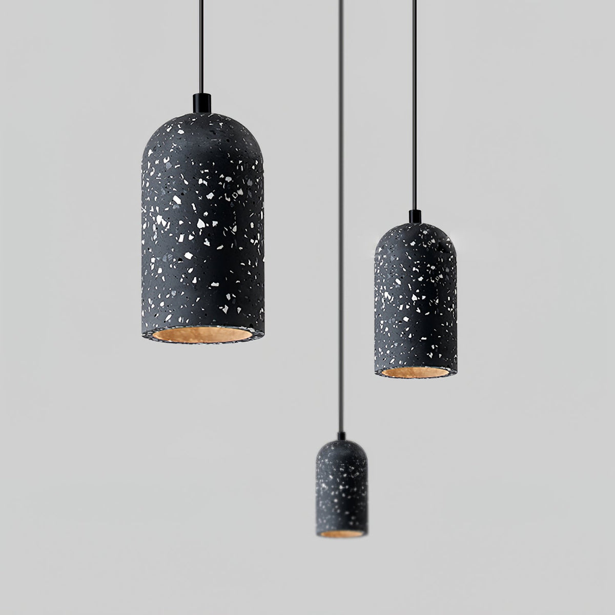 Brol Terrazzo Pendelleuchte im Industrie-Stil in Beton grau