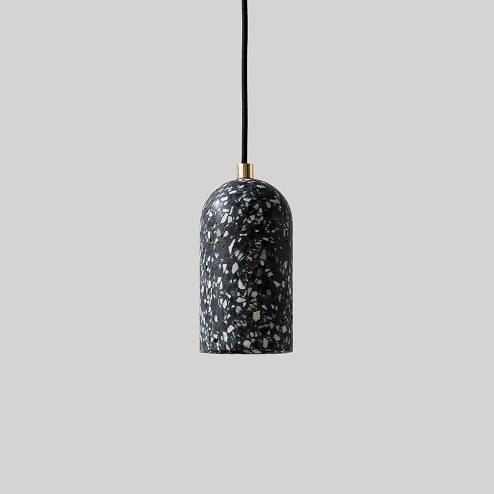 Brol Terrazzo Pendelleuchte im Industrie-Stil in Beton grau