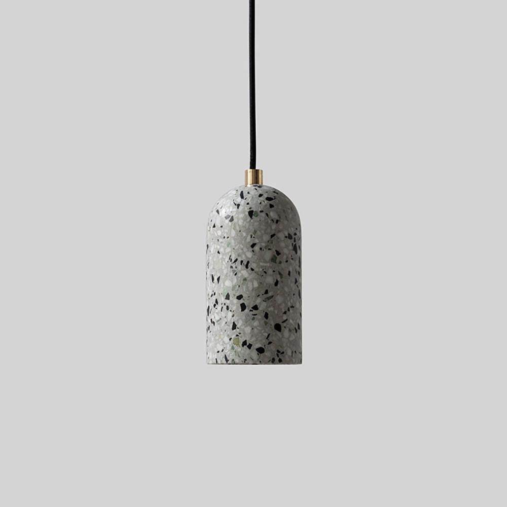 Brol Terrazzo Pendelleuchte im Industrie-Stil in Beton grau