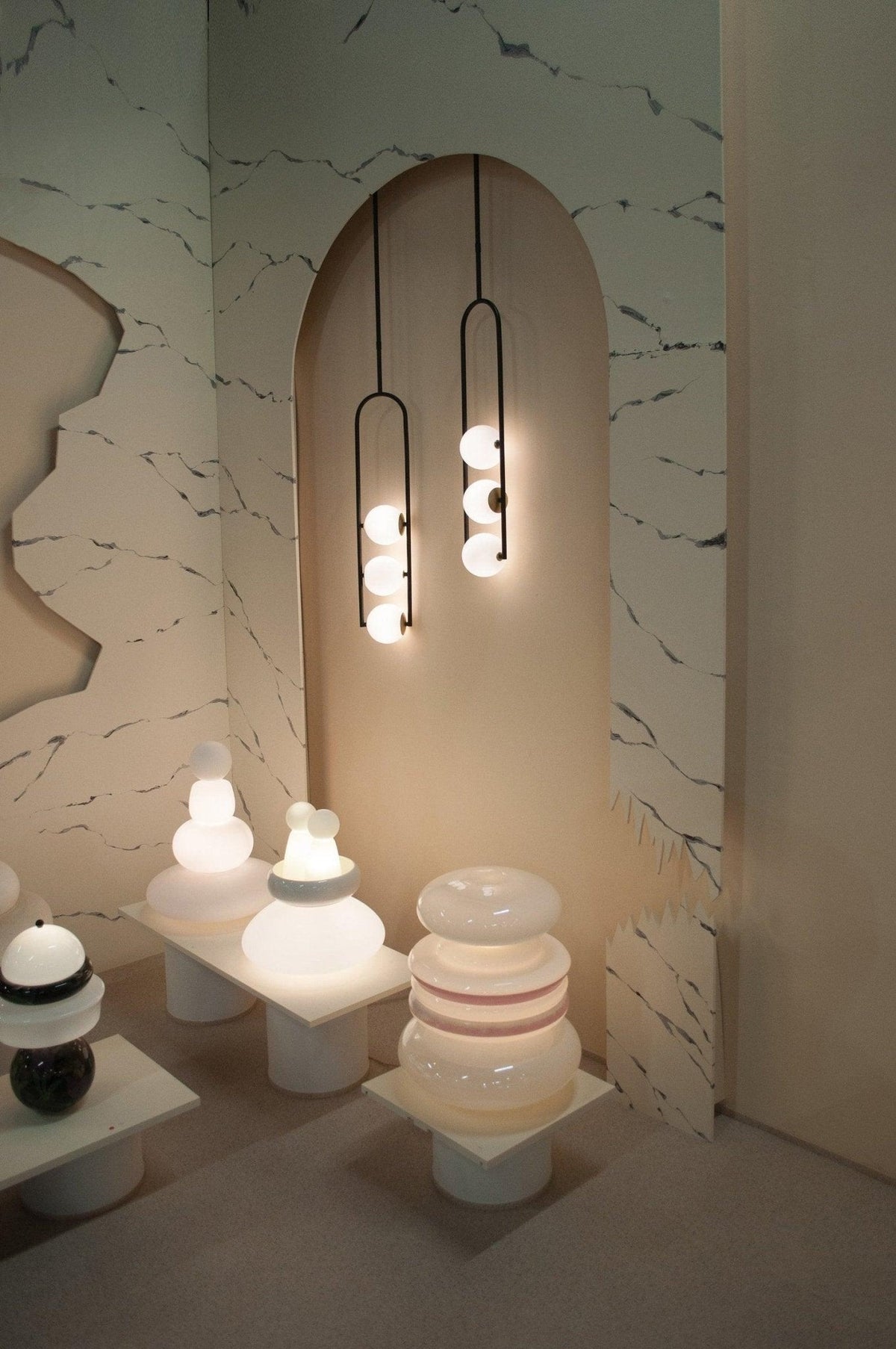 Evelaris moderne minimalistische nordische Kunstglas-Pendelleuchte