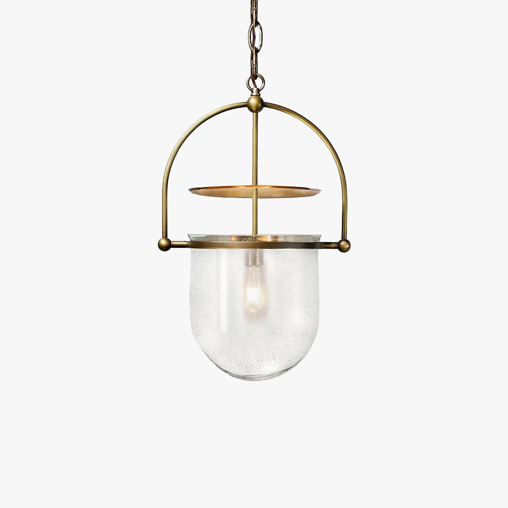 June Unusual  Glass Amber Clear Pendant Light