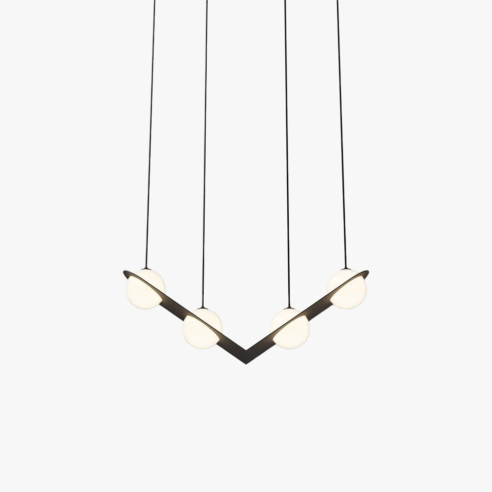 Selan Schwarze Glas-Pendelleuchte