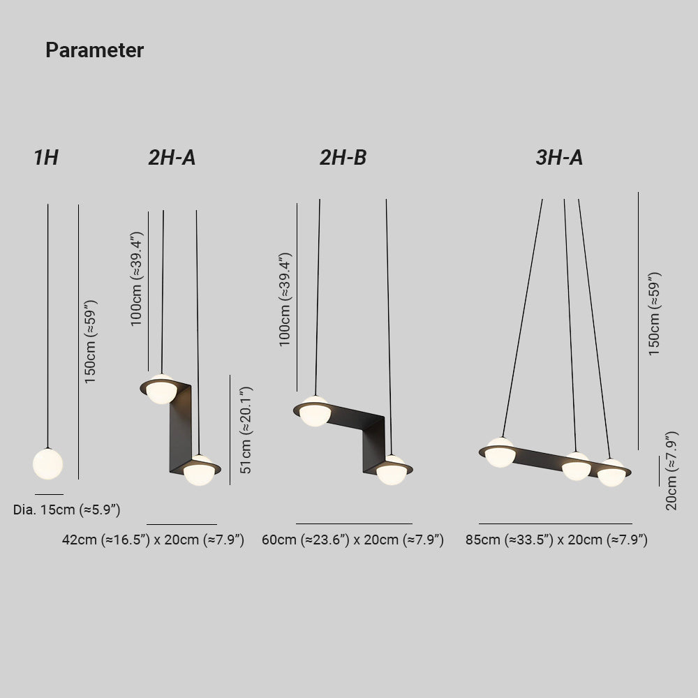 Selan Schwarze Glas-Pendelleuchte