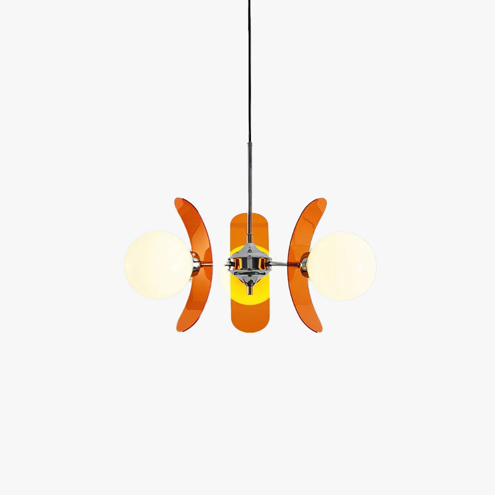Ulano Kronleuchter in Braun und Orange