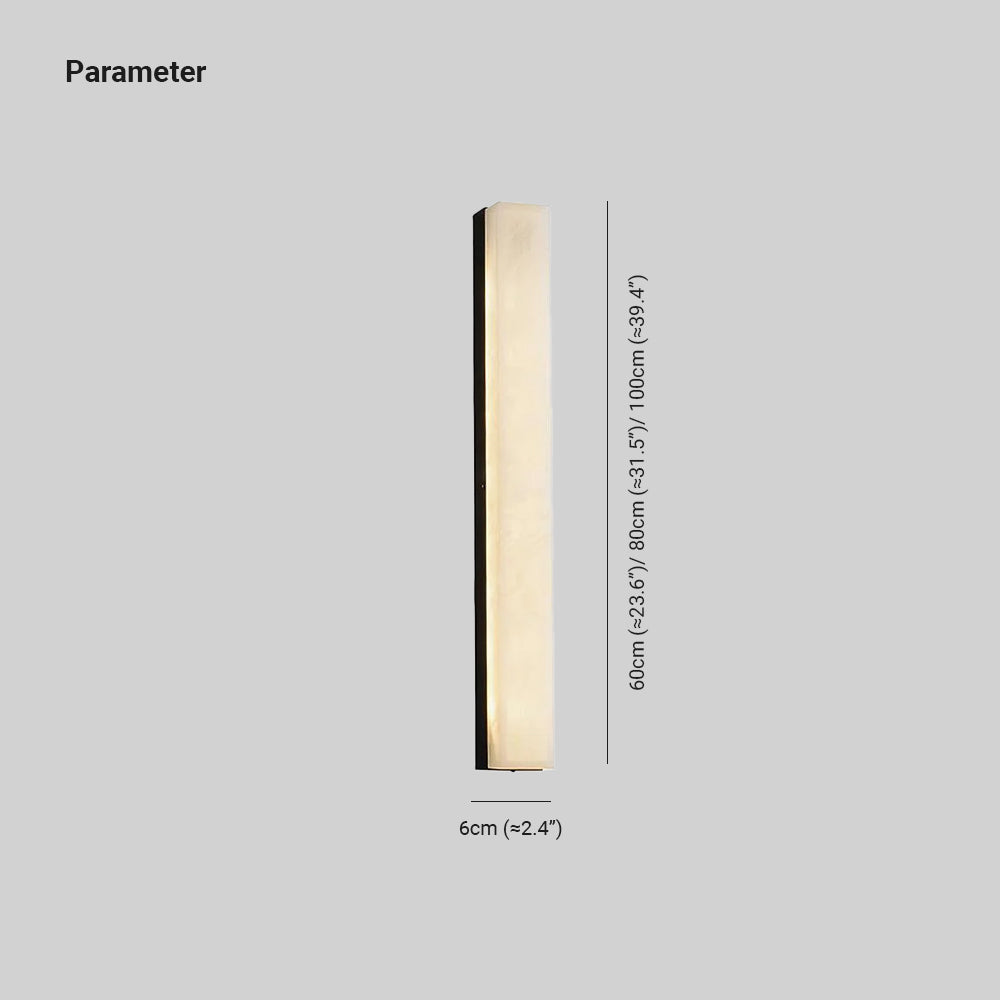 Isen Lineare Messing Alabaster Wandleuchte