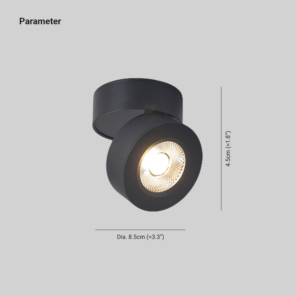 Kex LED-Deckenleuchte rund, drehbar und verstellbar