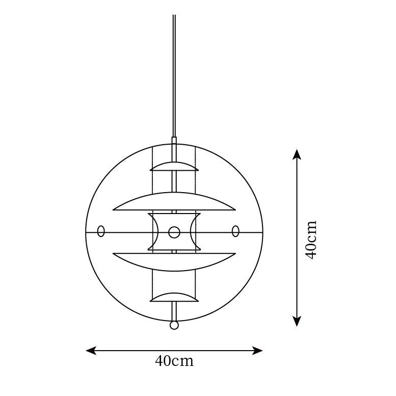 Pendelleuchte Floating Geometrische Schichten Klar Kugel Futuristisch modern