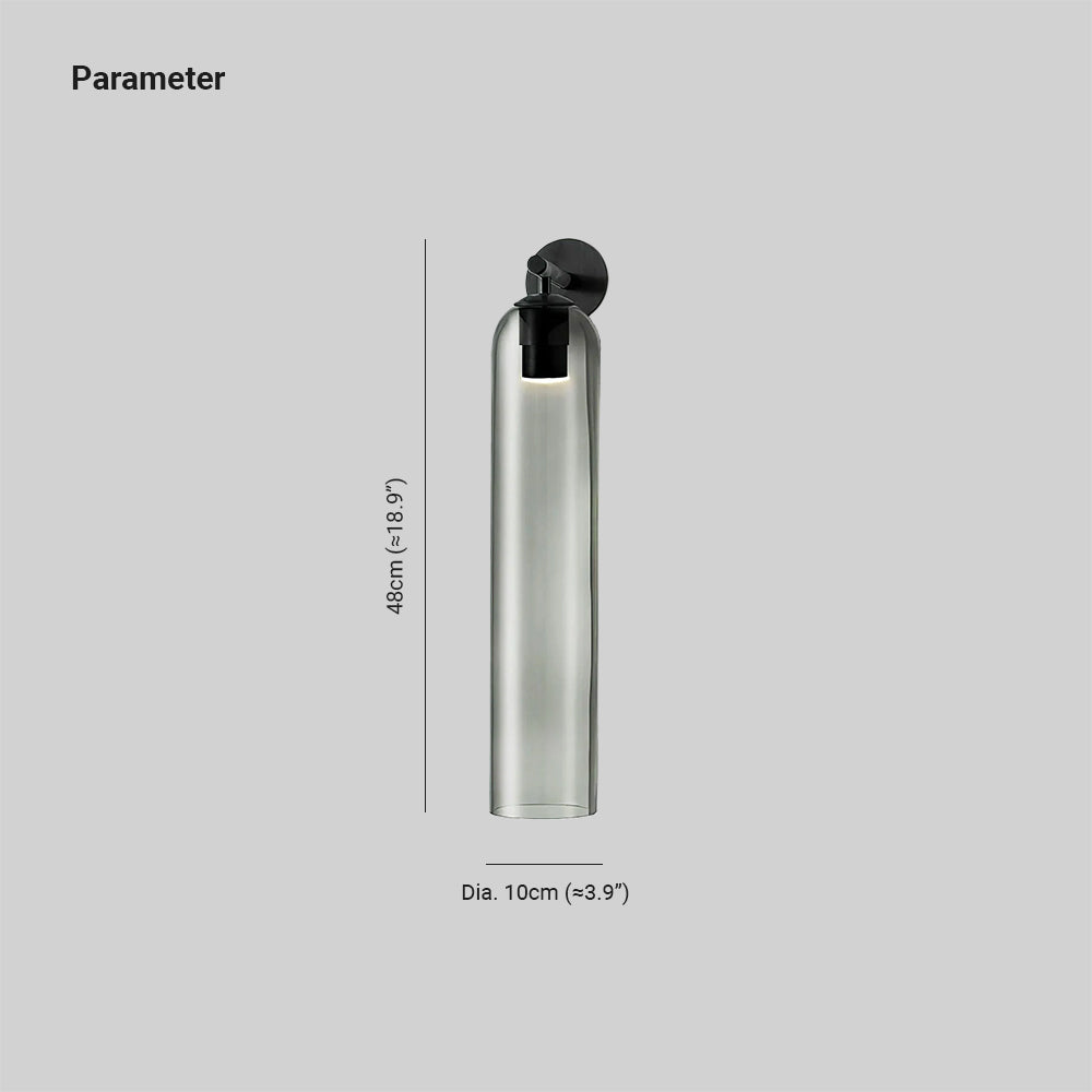 June  Innenwandleuchte Zylindrische Glas