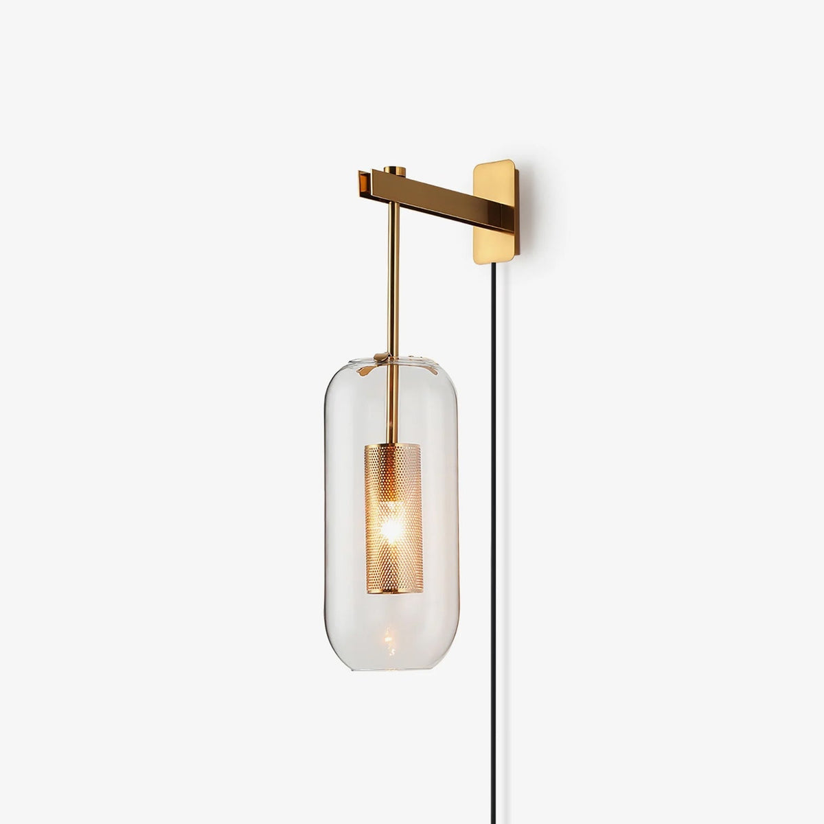 Vadim Wandleuchte aus Glas mit Netzstecker