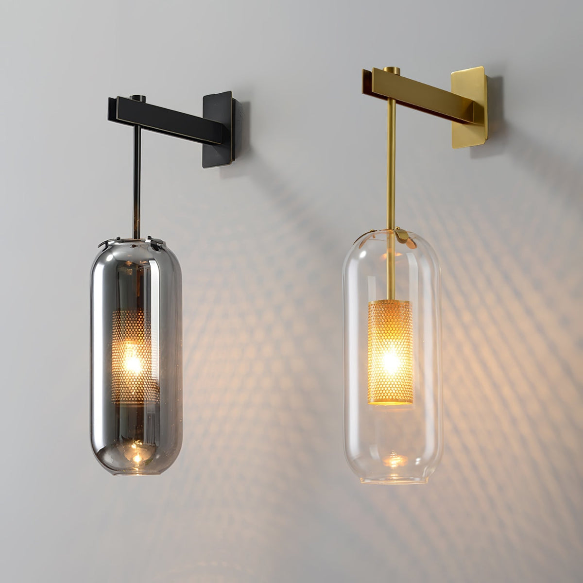 Eirinette Premium skandinavische Kunstglas-Wandleuchte