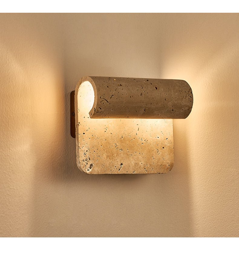 Vaelan Travertine Arc Wandleuchte