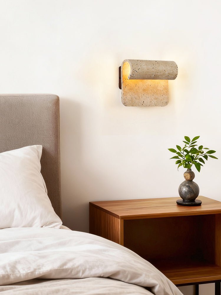 Vaelan Travertine Arc Wandleuchte