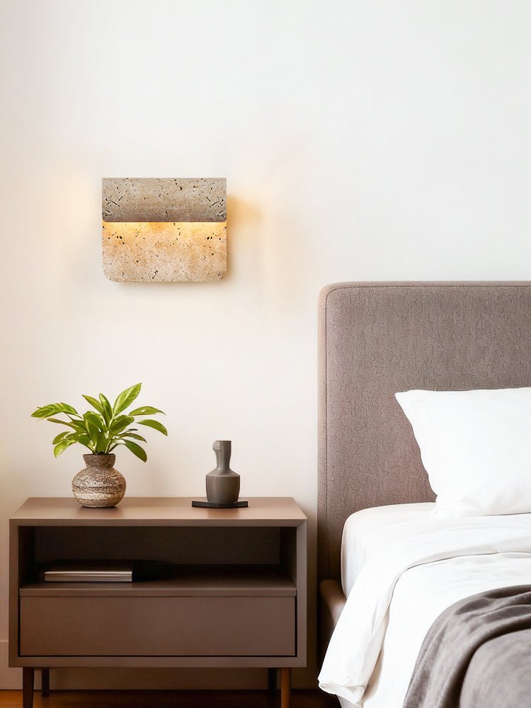 Vaelan Travertine Arc Wandleuchte