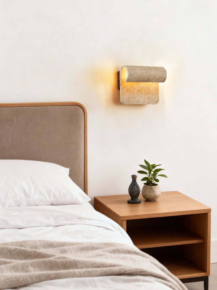 Vaelan Travertine Arc Wandleuchte