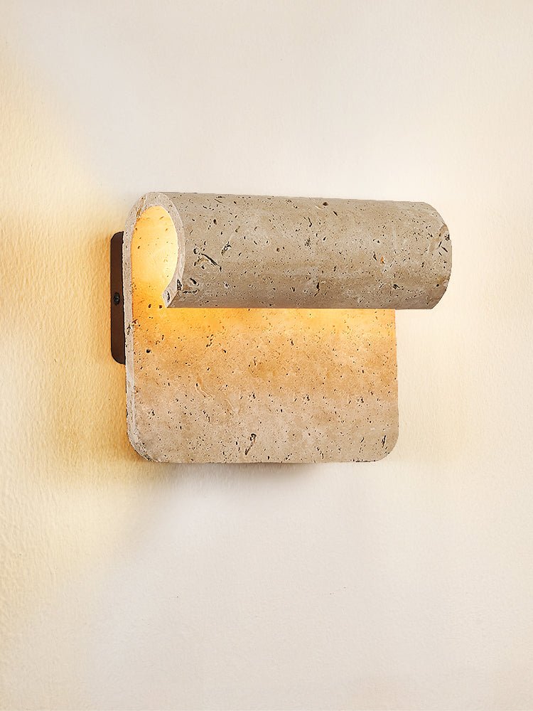 Vaelan Travertine Arc Wandleuchte