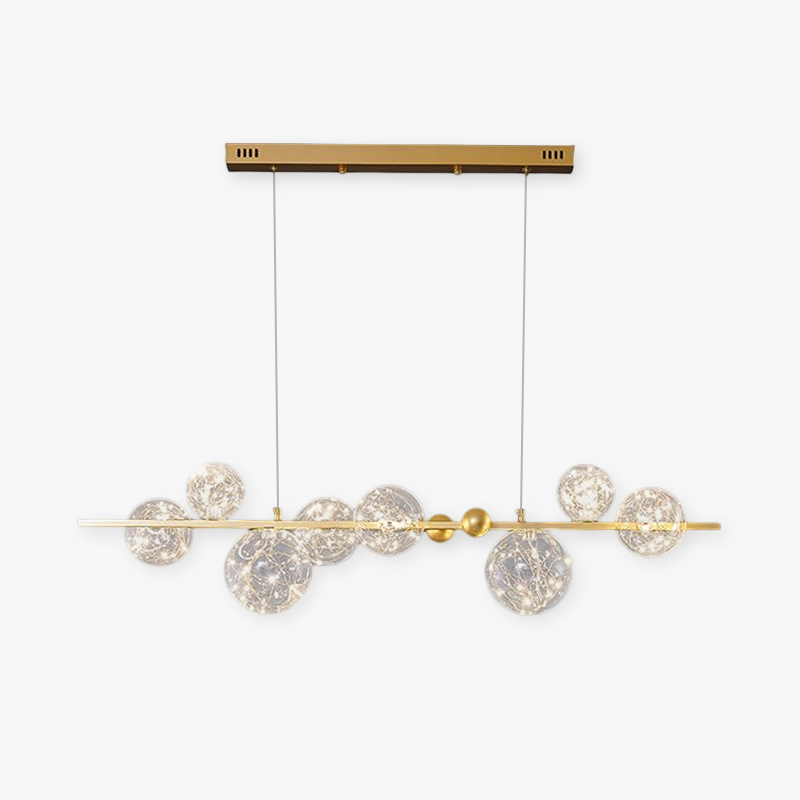 Valentina Kreis Kronleuchter Metall Glas Wohnzimmer Schlafzimmer Esszimmer