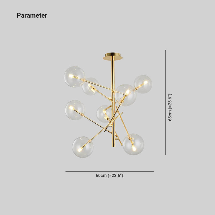 Valentina Bubble Branch LED Kronleuchter Gold Küche/Esszimmer Glas&Metall