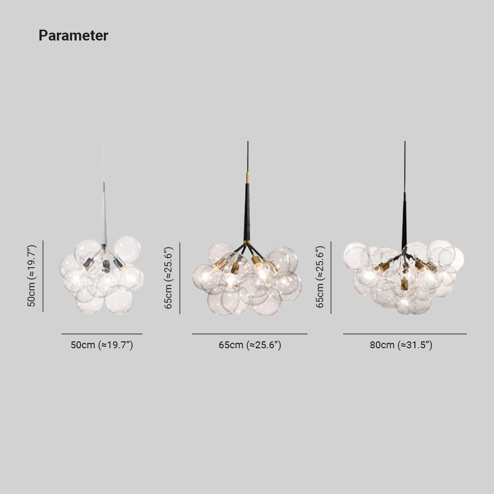 Valentina Nordic Luxury Bubble Pendelleuchte, Weiß/Schwarz/Kaffee