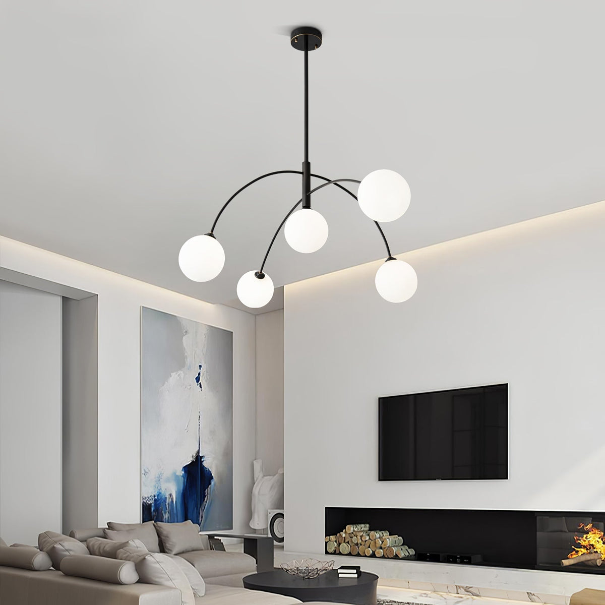 Orieliel Kronleuchter Valentina Arc Messing Elegant