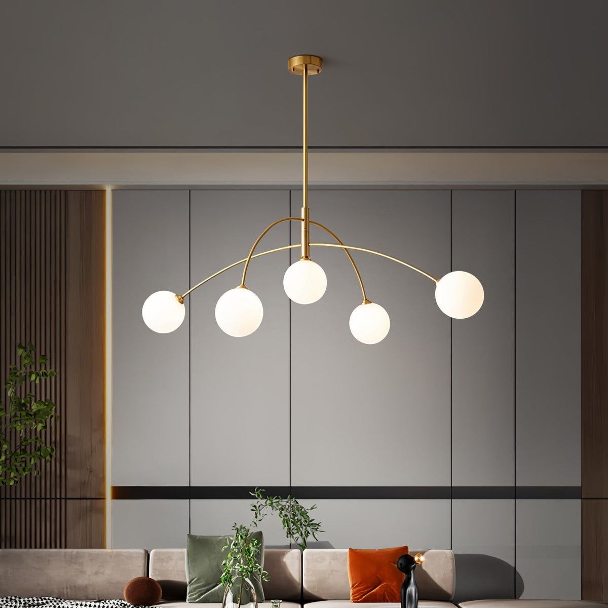 Orieliel Kronleuchter Valentina Arc Messing Elegant