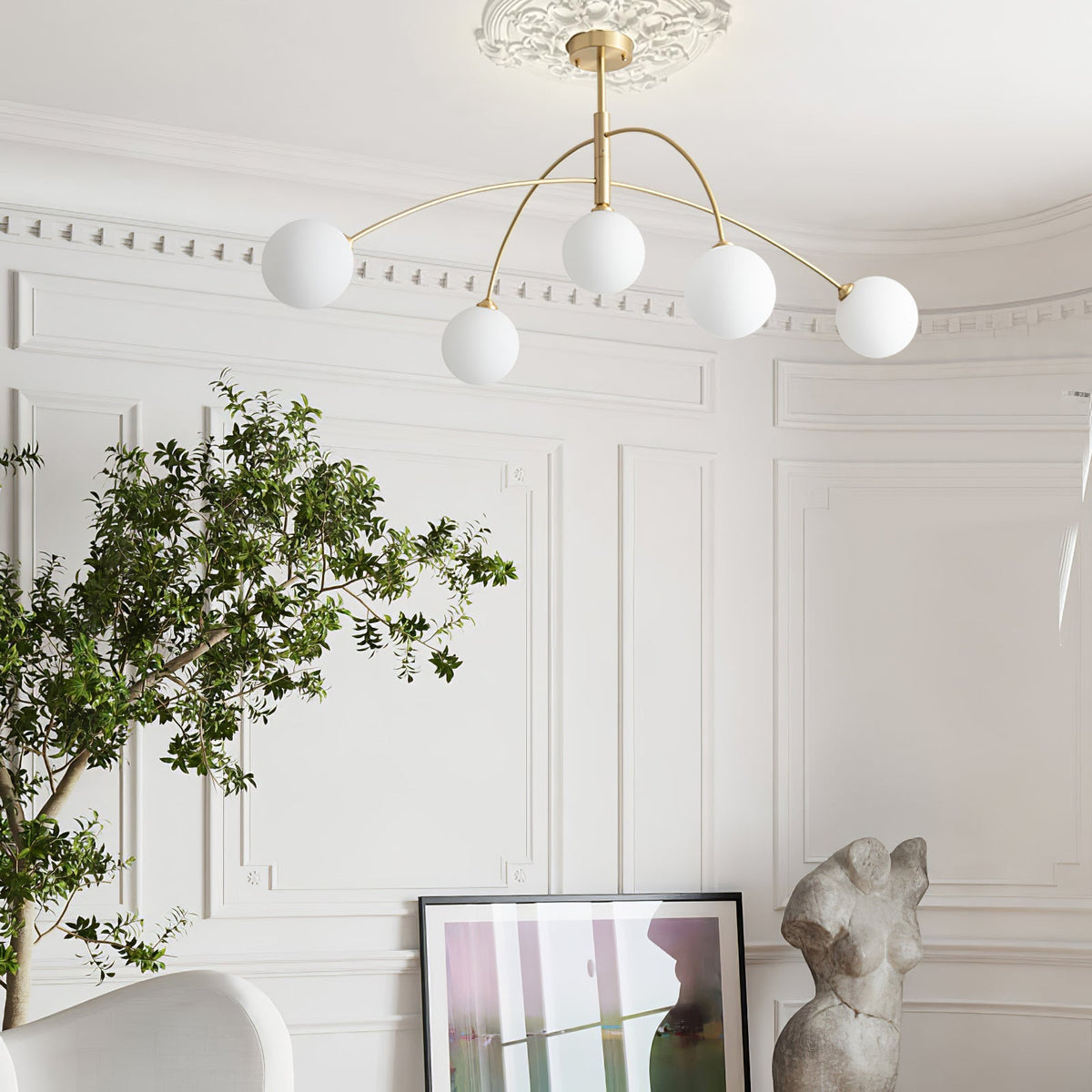 Orieliel Kronleuchter Valentina Arc Messing Elegant