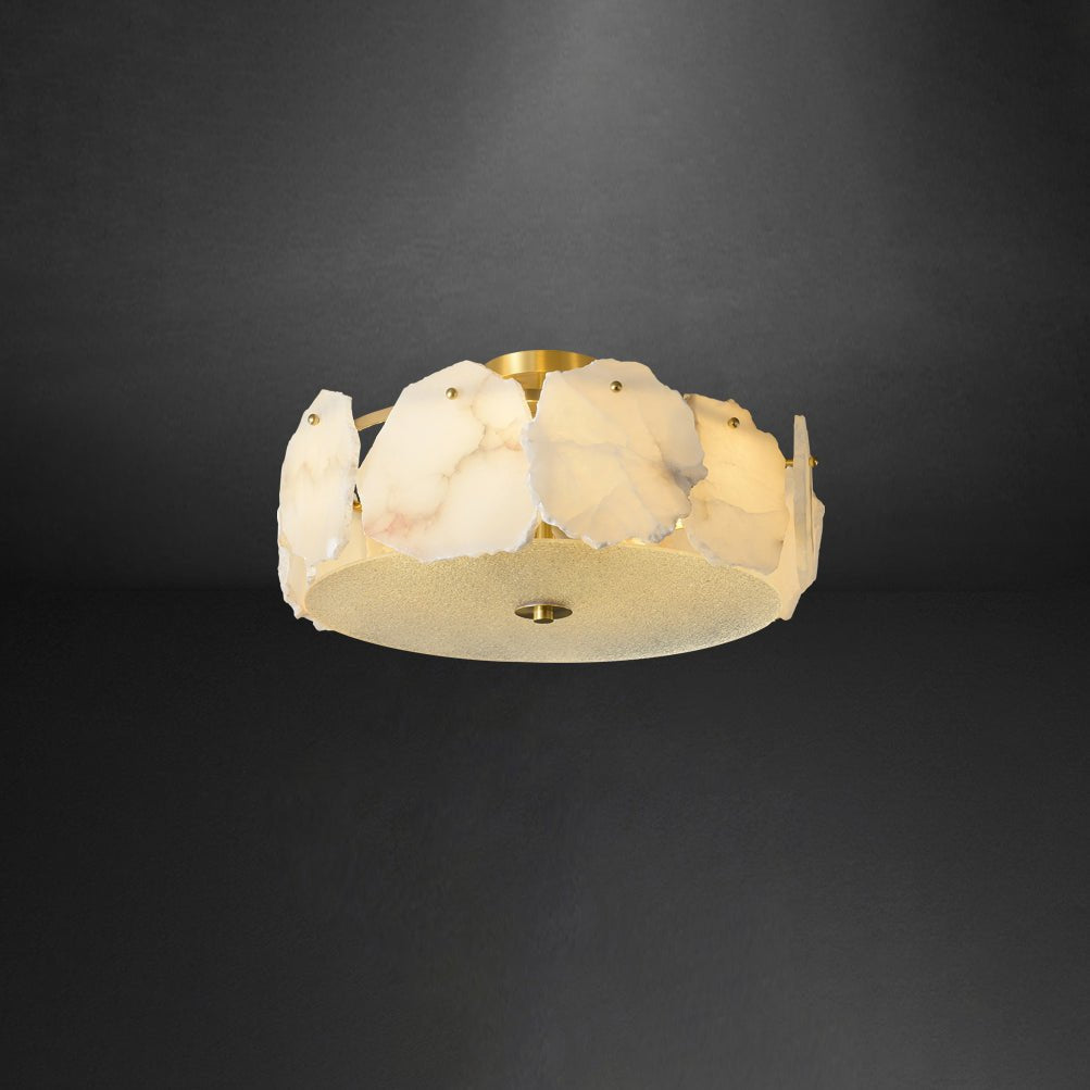 Peld Alabaster flache Deckenleuchte