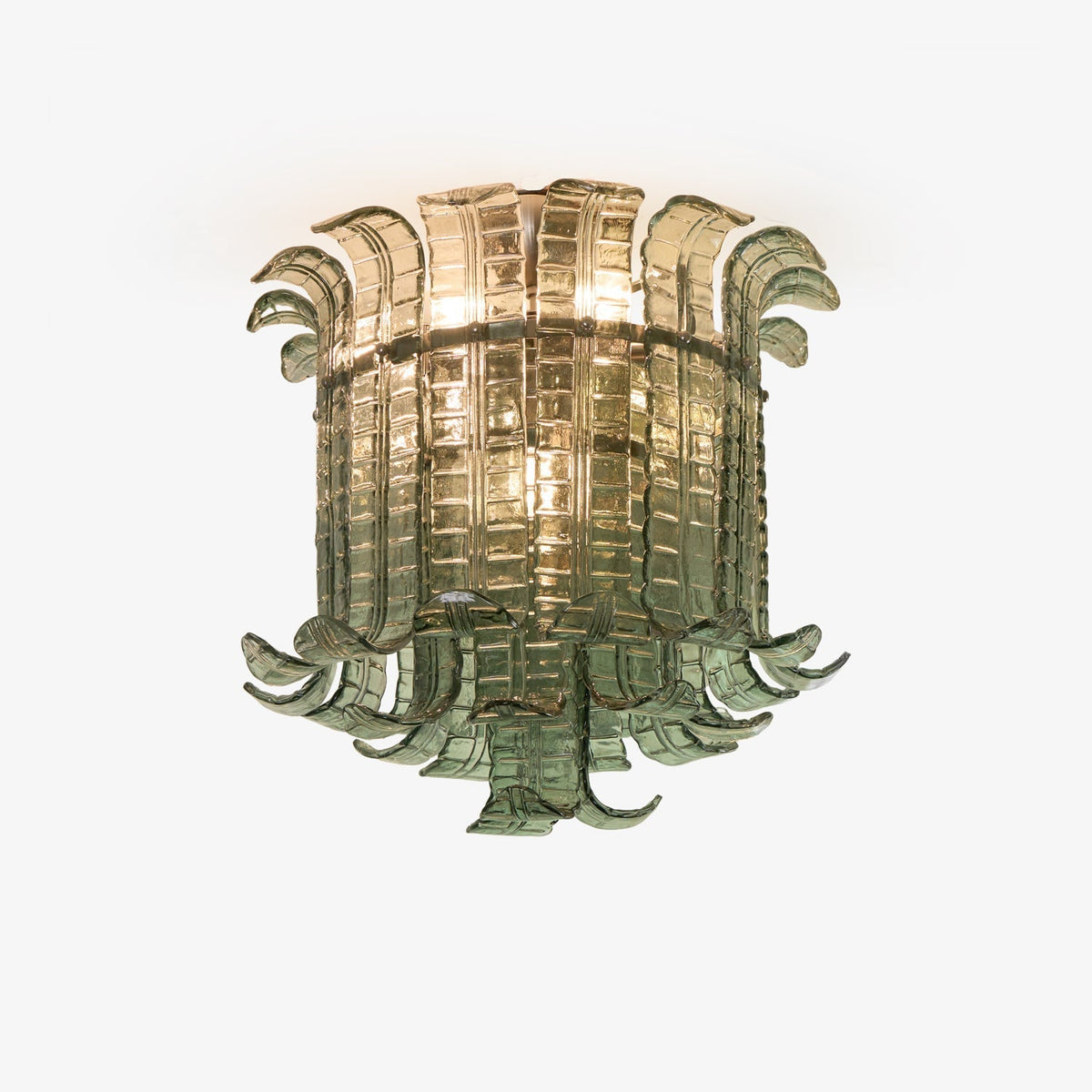 Eirisora Deckenleuchte Murano-Glas-Blütenpaneel Vintage