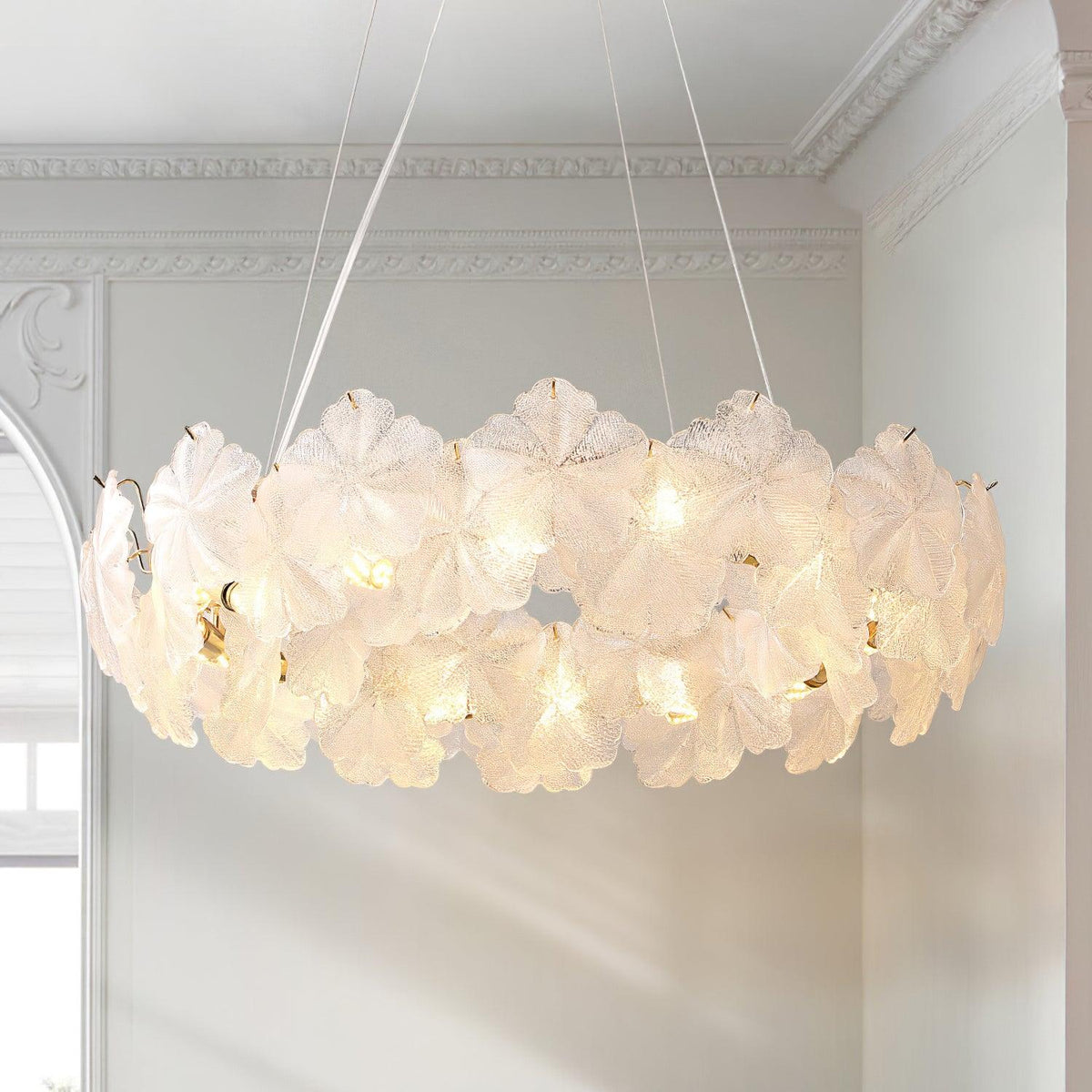 Vitheir Kronleuchter aus Glas in Blumenform