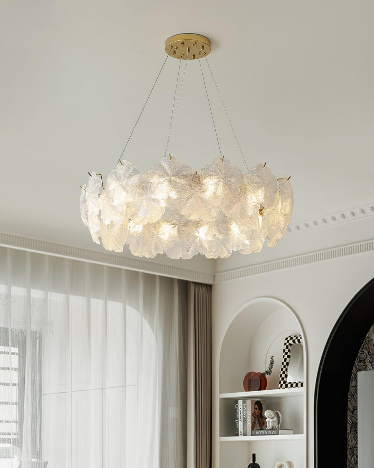 Vitheir Kronleuchter aus Glas in Blumenform