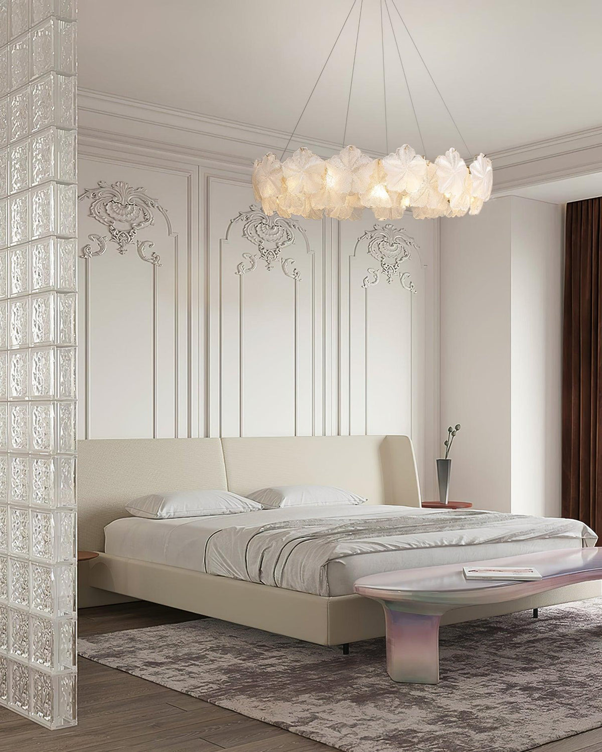 Vitheir Kronleuchter aus Glas in Blumenform