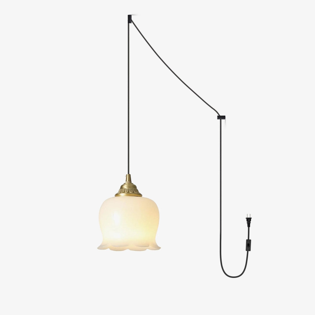 Veloza Pendelleuchte aus Messing und Kunstharz im Glam-Stil