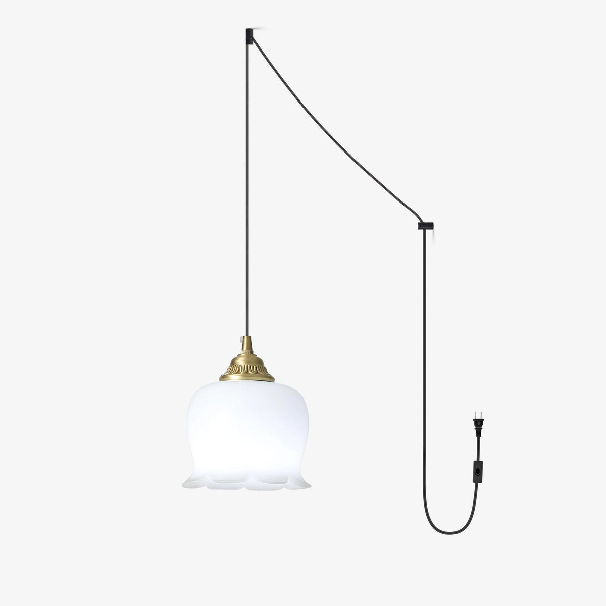 Veloza Pendelleuchte aus Messing und Kunstharz im Glam-Stil