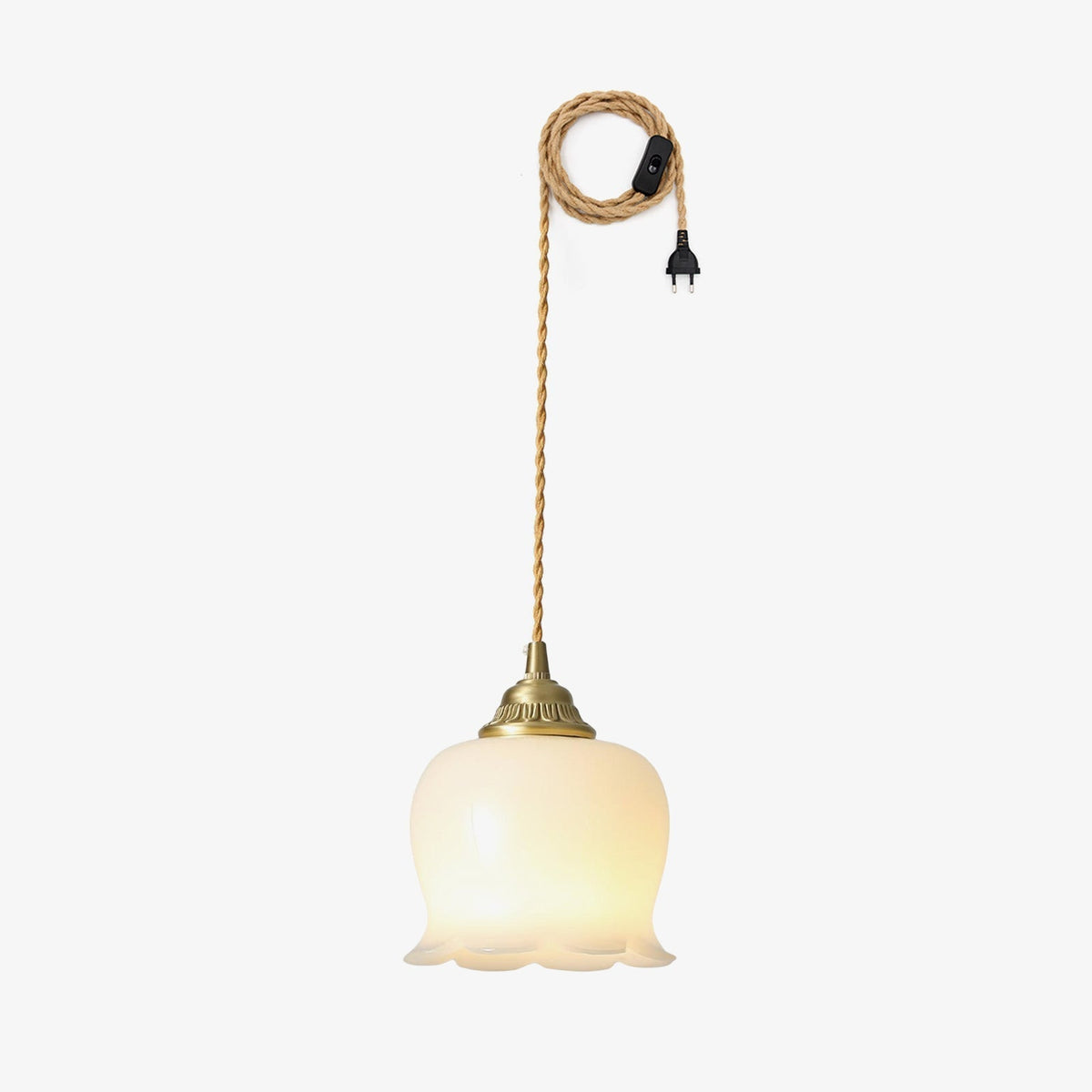 Veloza Pendelleuchte aus Messing und Kunstharz im Glam-Stil