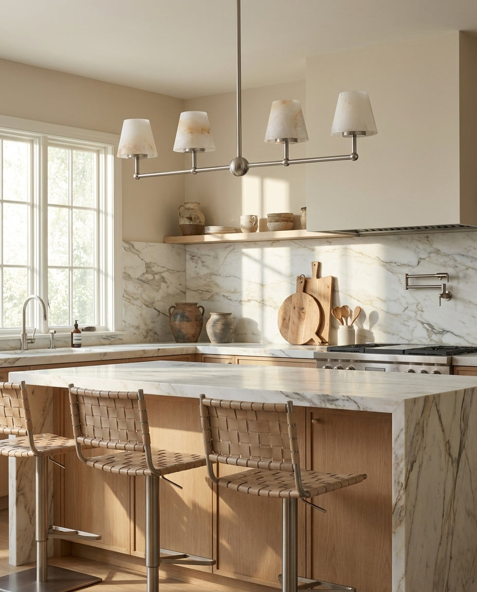 Eastvale9 Alabaster-Kronleuchter