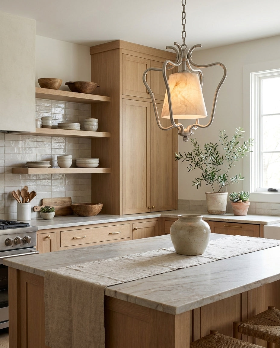 Ashenford Alabaster-Pendelleuchte