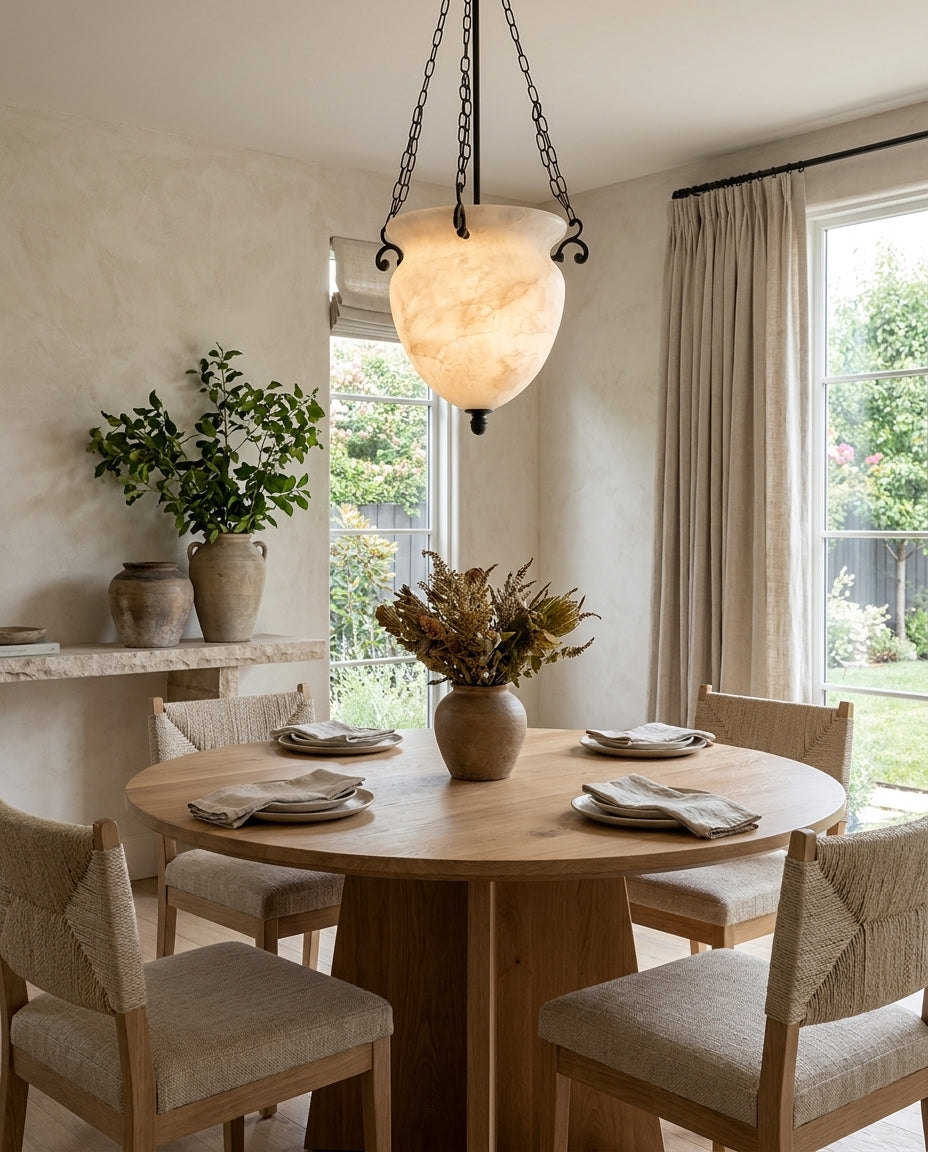 Ashcombe Alabaster-Pendelleuchte